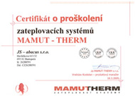 Certifikát MAMUT - THERM